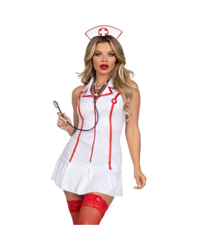 LEG AVENUE DISFRAZ ENFERMERA JEFA BLANCO S M LEG AVENUE DISFRAZ ENFERMERA JEFA BLANCO S M