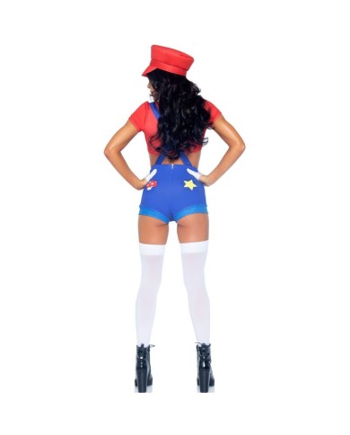 LEG AVENUE DISFRAZ SEXY MARIO BROS ROJO AZUL S LEG AVENUE DISFRAZ SEXY MARIO BROS ROJO AZUL S