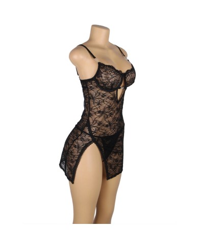 SUBBLIME 954185 BABYDOLL DE ENCAJE CON TIRANTES AJUSTABLES NEGRO S M SUBBLIME 954185 BABYDOLL DE ENCAJE CON TIRANTES AJUSTABLES NEGRO S M