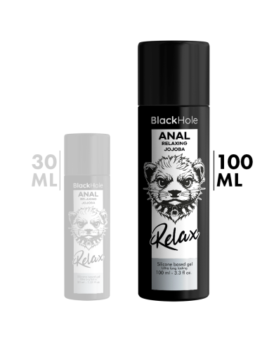 BLACK HOLE ANAL RELAXING CON JOJOBA BASE SILICONA 100 ML BLACK HOLE ANAL RELAXING CON JOJOBA BASE SILICONA 100 ML