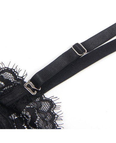 SUBBLIME 955502 BODY DE ENCAJE CON LAZOS Y LIGAS NEGRO L XL SUBBLIME 955502 BODY DE ENCAJE CON LAZOS Y LIGAS NEGRO L XL