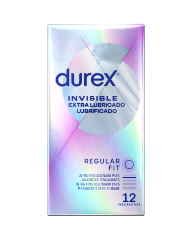 DUREX INVISIBLE EXTRA LUBRICADO 12 UNIDADES