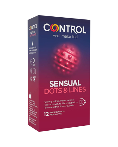 CONTROL SENSUAL DOTS LINES PUNTOS Y ESTRIAS 12 UDS