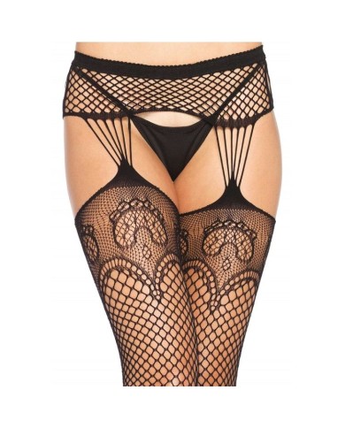 LEG AVENUE MEDIAS EN RED CON LIGUEROS LEG AVENUE MEDIAS EN RED CON LIGUEROS