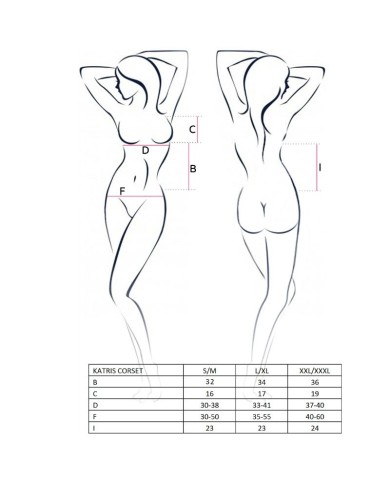 PASSION WOMAN KATRISS CORSET NEGRO TALLA L XL