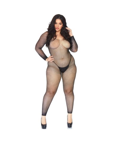 LEG AVENUE BODYSTOCKING EN RED CON BRILLANTE 1X 2X LEG AVENUE BODYSTOCKING EN RED CON BRILLANTE 1X 2X