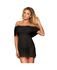 SUBBLIME SET VESTIDO CORTO TANGA NEGRO S M