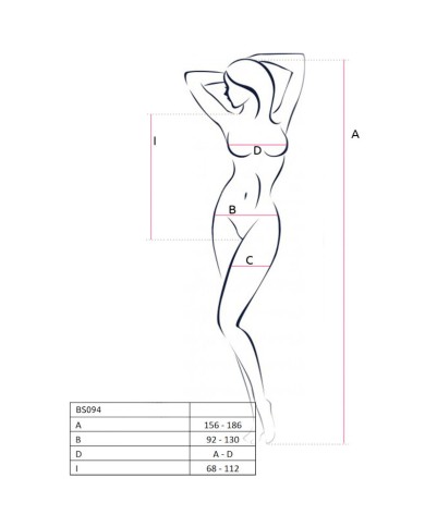 PASSION BS094 BODYSTOCKING NEGRO TALLA UNICA PASSION BS094 BODYSTOCKING NEGRO TALLA UNICA