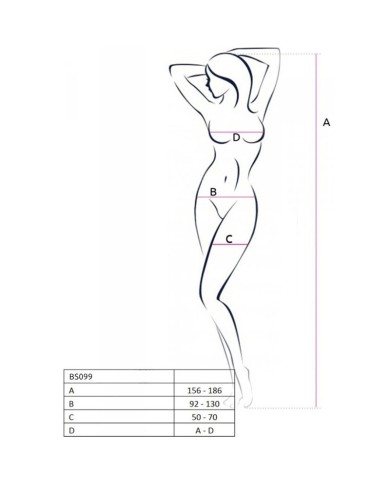 PASSION BS099 BODYSTOCKING NEGRO TALLA UNICA