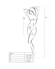 PASSION BS101 BODYSTOCKING NEGRO TALLA UNICA