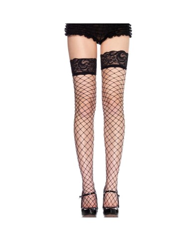 LEG AVENUE MEDIAS DE RED ENCAJE NEGRO LEG AVENUE MEDIAS DE RED ENCAJE NEGRO