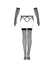 LIVCO CORSETTI FASHION NEMALIA SET LIGUERO MEDIAS GUANTES NEGRO