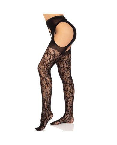 LEG AVENUE MEDIAS DE LIGUERO ENCAJE NEGRO LEG AVENUE MEDIAS DE LIGUERO ENCAJE NEGRO