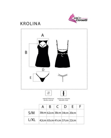 LIVCO CORSETTI FASHION KROLINA LC 90734 CHEMISE TANGA NEGRO S M LIVCO CORSETTI FASHION KROLINA LC 90734 CHEMISE TANGA NEGRO S M