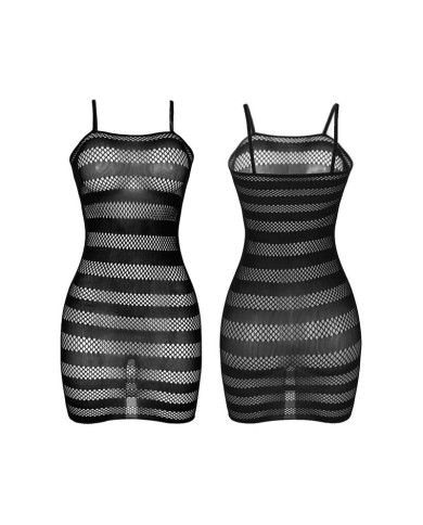 SUBBLIME 951733 VESTIDO DE REJILLA CON FRANJAS NEGRO TALLA UNICA SUBBLIME 951733 VESTIDO DE REJILLA CON FRANJAS NEGRO TALLA UNICA