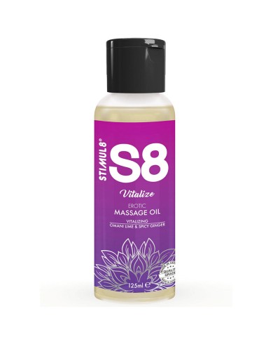 STIMUL8 S8 VITALIZE ACEITE DE MASAJE LIMA 125 ML STIMUL8 S8 VITALIZE ACEITE DE MASAJE LIMA 125 ML