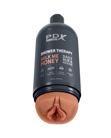 PDX PLUS MASTURBADOR STROKER DISENO DISCRETO DE BOTE CHAMPU MILK ME HONEY CARAMELO