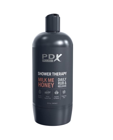 PDX PLUS MASTURBADOR STROKER DISENO DISCRETO DE BOTE CHAMPU MILK ME HONEY CARAMELO