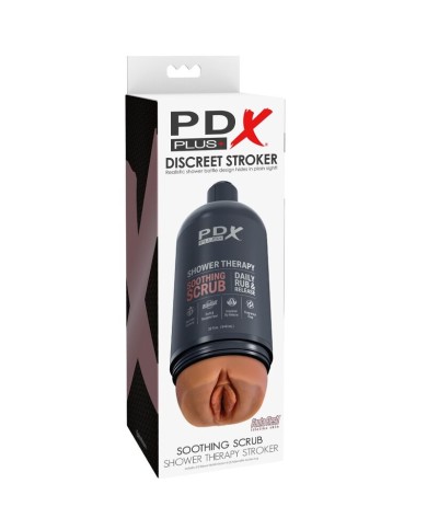 PDX PLUS MASTURBADOR STROKER DISENO DISCRETO DE BOTE CHAMPU SOOTHING SCRUB CARAMELO