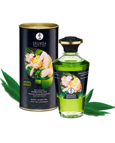 SHUNGA ACEITE MASAJE EFECTO CALOR TE VERDE ORGANICO 100 ML SHUNGA ACEITE MASAJE EFECTO CALOR TE VERDE ORGANICO 100 ML