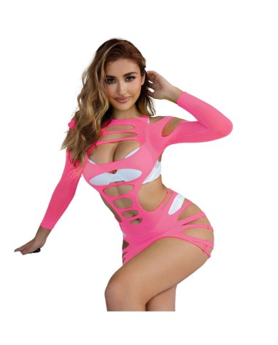 SUBBLIME 952273 VESTIDO DE REJILLA ELASTICO MANGA LARGA ROSA TALLA UNICA SUBBLIME 952273 VESTIDO DE REJILLA ELASTICO MANGA LARGA ROSA TALLA UNICA