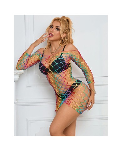 SUBBLIME 952426 VESTIDO DE REJILLA MANGA LARGA ARCOIRIS TALLA UNICA SUBBLIME 952426 VESTIDO DE REJILLA MANGA LARGA ARCOIRIS TALLA UNICA