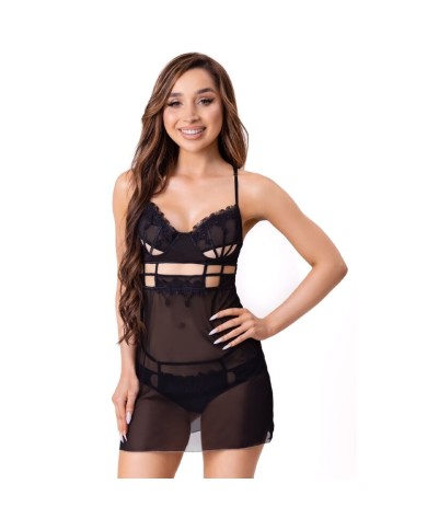 LIVCO CORSETTI FASHION MAIA 20247 BABYDOLL TANGA NEGRO S M LIVCO CORSETTI FASHION MAIA 20247 BABYDOLL TANGA NEGRO S M