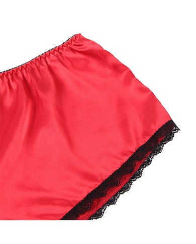 SUBBLIME 953904 SET 3 PIEZAS ENCAJE Y SATEN ROJO L XL SUBBLIME 953904 SET 3 PIEZAS ENCAJE Y SATEN ROJO L XL