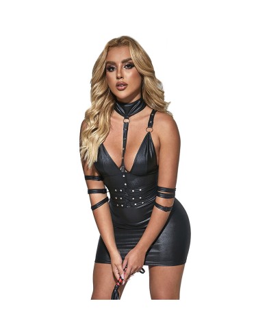 SUBBLIME 954406 VESTIDO BONDAGE DE CUERO NEGRO S M SUBBLIME 954406 VESTIDO BONDAGE DE CUERO NEGRO S M