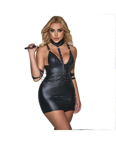 SUBBLIME 954406 VESTIDO BONDAGE DE CUERO NEGRO S M SUBBLIME 954406 VESTIDO BONDAGE DE CUERO NEGRO S M