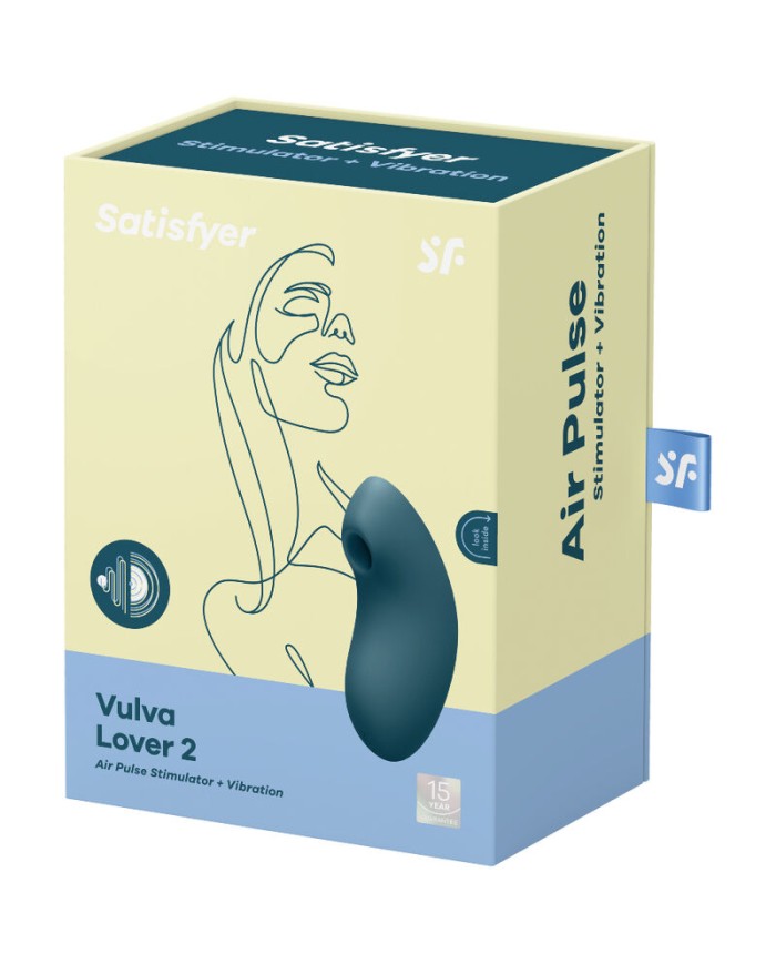 SATISFYER VULVA LOVER 2 ESTIMULADOR Y VIBRADOR AZUL