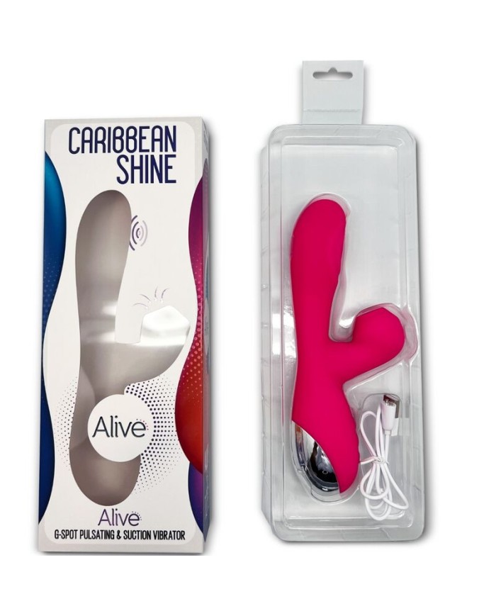 ALIVE CARIBBEAN SHINE VIBRADOR SUCCIONADOR FUCSIA