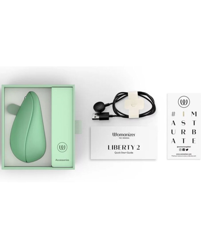 WOMANIZER LIBERTY 2 ESTIMULADOR SUCCIONADOR CLITORIS VERDE CLARO