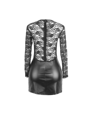 SUBBLIME 955595 VESTIDO DE MANGA LARGA CON ENCAJE NEGRO S M