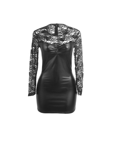 SUBBLIME 955601 VESTIDO DE MANGA LARGA CON ENCAJE NEGRO L XL