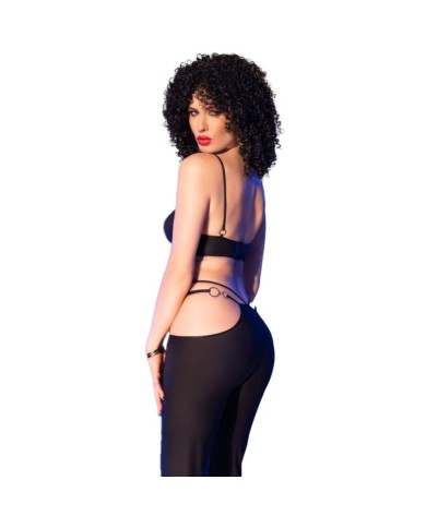 CHILIROSE CR 4851 SET TOP NEGRO Y LEGGINS CON COMPLEMENTOS DORADOS CHILIROSE CR 4851 SET TOP NEGRO Y LEGGINS CON COMPLEMENTOS DORADOS