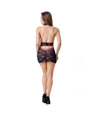 LIVCO CORSETTI FASHION LEISA LC 20201 CAMISETA TANGA CON ENCAJE NEGRO S M