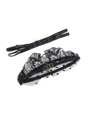 SUBBLIME 957483 CONJUNTO SUJETADOR Y LIGA DE ENCAJE NEGRO S M