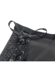 SUBBLIME 957582 CONJUNTO SUJETADOR Y FALDA DE CUERO NEGRO S M
