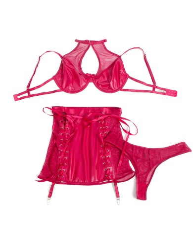 SUBBLIME 957605 CONJUNTO SUJETADOR Y FALDA DE CUERO ROJO S M SUBBLIME 957605 CONJUNTO SUJETADOR Y FALDA DE CUERO ROJO S M
