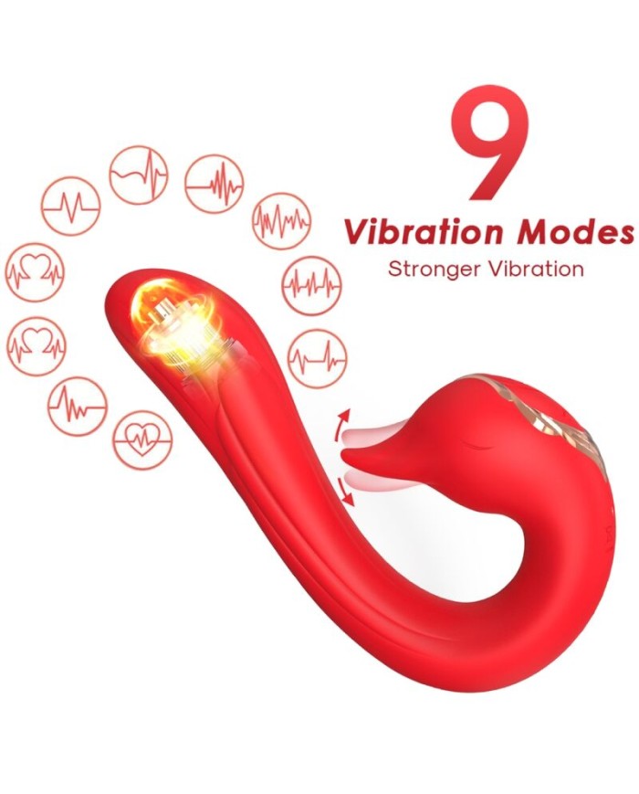 ARMONY DELFIN VIBRADOR MULTIPOSICION EFECTO CALOR ROJO