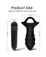 ARMONY KYLIN DEDAL VIBRADOR PLUG ANAL CONTROL REMOTO NEGRO