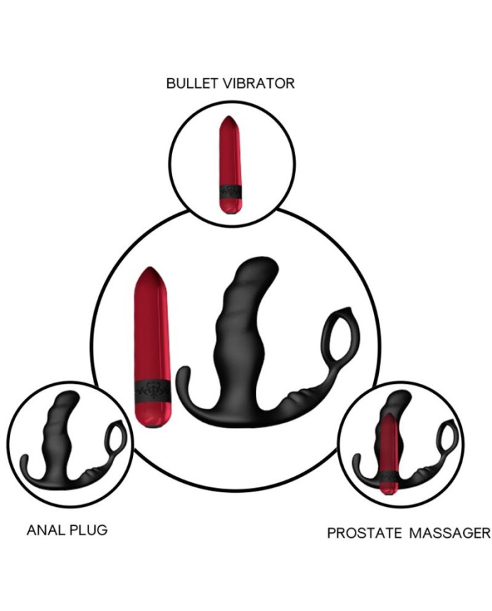 ARMONY KNIGHT VIBRADOR ANAL PROSTATA ANILLO CONTROL REMOTO NEGRO