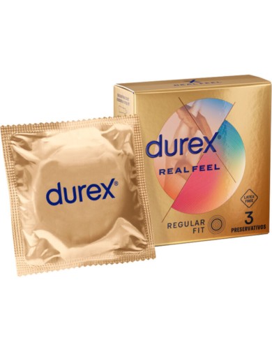 DUREX REAL FEEL PRESERVATIVOS 3 UNIDADES DUREX REAL FEEL PRESERVATIVOS 3 UNIDADES