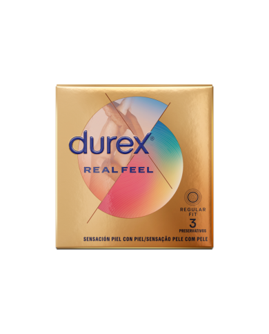 DUREX REAL FEEL PRESERVATIVOS 3 UNIDADES DUREX REAL FEEL PRESERVATIVOS 3 UNIDADES