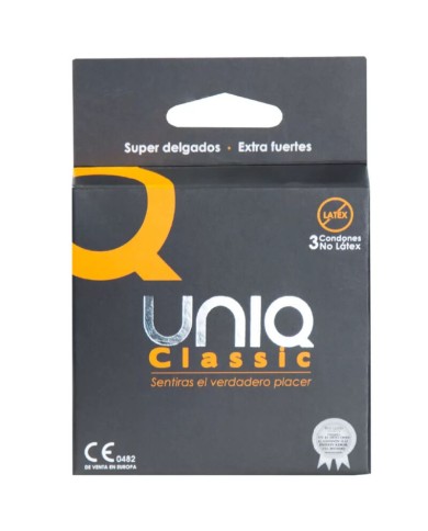 UNIQ CLASSIC PRESERVATIVOS SIN LATEX 3 UNIDADES UNIQ CLASSIC PRESERVATIVOS SIN LATEX 3 UNIDADES