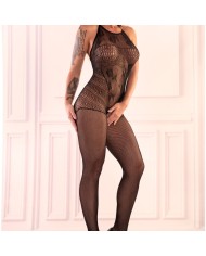 LIVCO CORSETTI FASHION MAERI LC 17341 BODYSTOCKING CROTCHLESS NEGRO TALLA uNICA