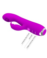 PRETTY LOVE RACHEL VIBRADOR RECARGABLE CON SUCCIONADOR MORADO