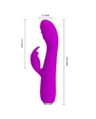 PRETTY LOVE RACHEL VIBRADOR RECARGABLE CON SUCCIONADOR MORADO