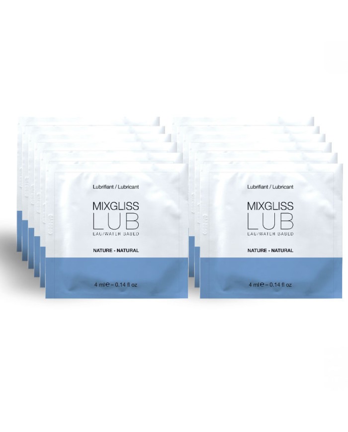 MIXGLISS LUBRICANTE BASE DE AGUA NATURAL 12 MONODOSIS 4 ML